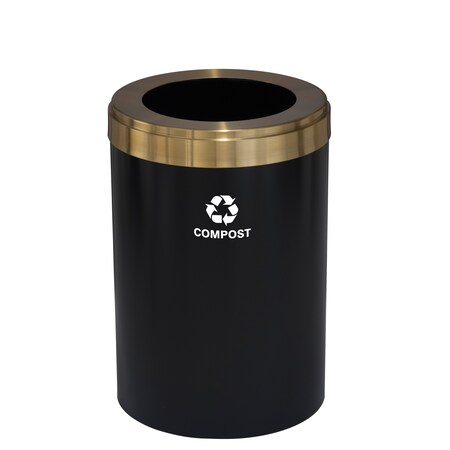 Glaro Waste Receptacle, Liner, 16 gal., Satin Bla W-2032BK-BE-W6RL