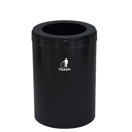 Glaro Waste Receptacle, Liner, 16 gal., Satin Bla W-2032BK-BK-W3