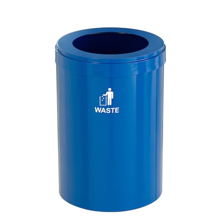 Glaro Waste Receptacle, Liner, 33 gal., Blue/Blue W-2032BL-BL-W2