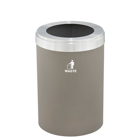 Glaro Waste Receptacle, Liner, 33 gal., Nickel/Si W-2032NK-SA-W2