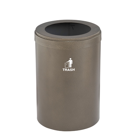 Glaro Waste Receptacle, No Liner, 41 gal., Bronze W-2042BV-BV-W3