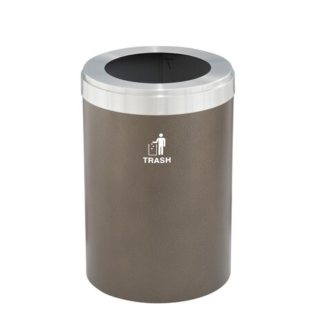 Glaro Waste Receptacle, No Liner, 41 gal., Bronze W-2042BV-SA-W3