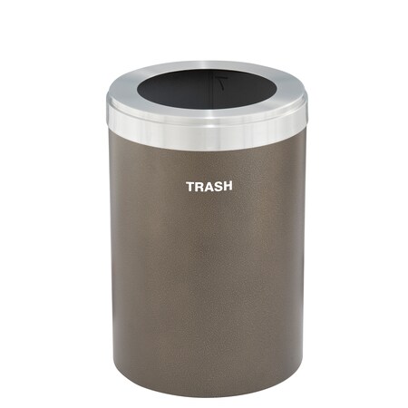 Glaro Waste Receptacle, No Liner, 41 gal., Bronze W-2042BV-SA-W5