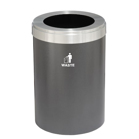 Glaro, Inc. Steel Open Trash Can