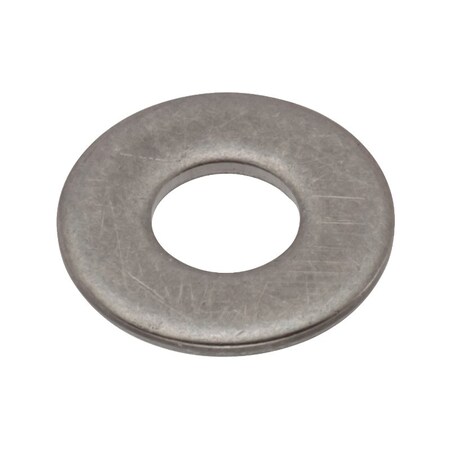 Zoro Select Flat Washer, Fits Bolt Size #8 316 Stainless Steel, Plain Finish, 25 PK WAS405#8