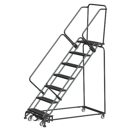 Ballymore Lockstep Rolling Ladder, Steel, 70 in.H WA-SW073214R