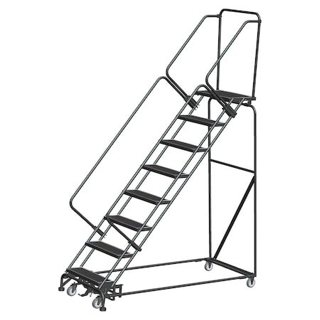 Ballymore Lockstep Rolling Ladder, Steel, 80 in.H WA-SW083214R