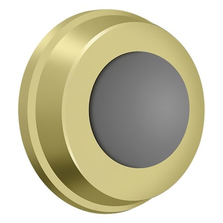 Deltana Flush Bumper 1" Diameter Bright Brass WB100U3