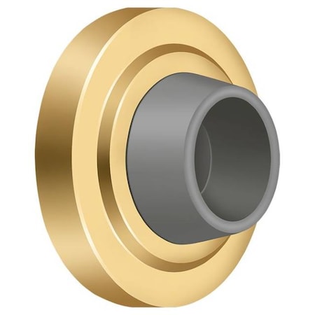Deltana Concave Flush Bumper 2-3/8" Diameter Lifetime Brass WB238CR003