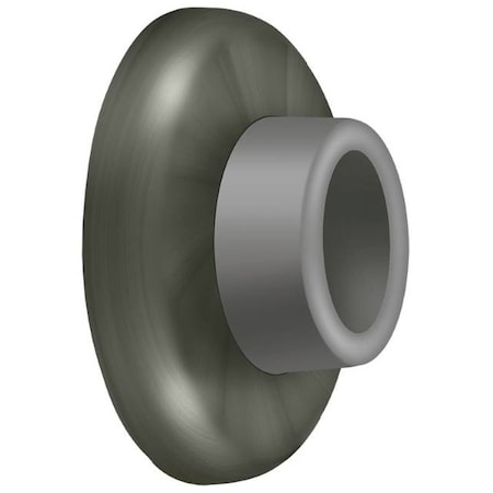 Deltana Wall Mount Concave Flush Bumper, 2-1/2" Diameter Antique Nickel WB250U15A