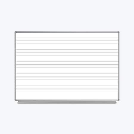 Luxor Wall-Mount Music Whiteboard - 72"W x 48"H WB7248M