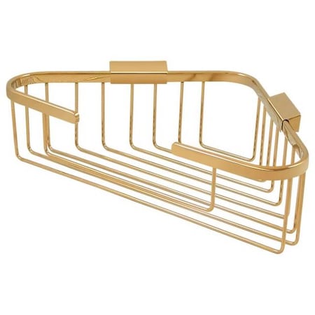 Deltana Wire Basket, 13" Corner Basket Lifetime Brass WBC1310CR003