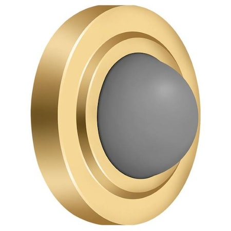 Deltana Convex Flush Bumper 2-3/8" Diameter Lifetime Brass WBC238CR003