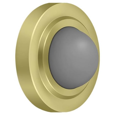 Deltana Convex Flush Bumper 2-3/8" Diameter Bright Brass WBC238U3