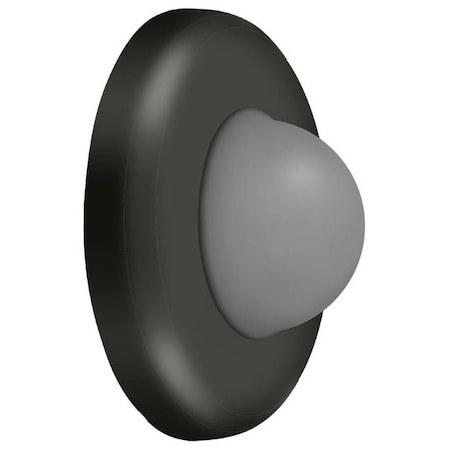 Deltana Wall Mount Convex Flush Bumper, 2-1/2" Diameter Oil Rubbed Bronze WBC250U10B