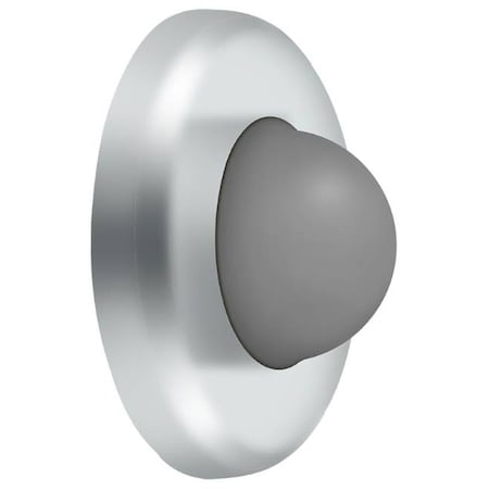 Deltana Wall Mount Convex Flush Bumper, 2-1/2" Diameter Bright Chrome WBC250U26