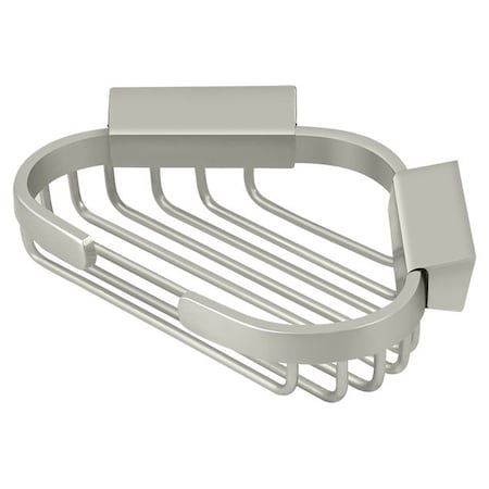 Deltana Wire Basket, 6" Corner Basket Satin Nickel WBC6050U15