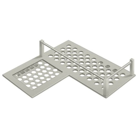 Deltana Bathroom Basket Heavy Duty Corner Left 9" Satin Nickel WBHDCL9U15