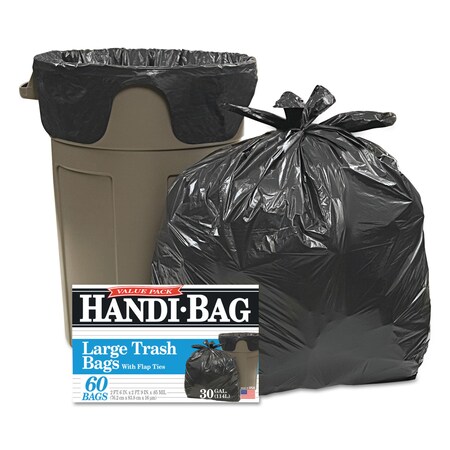 Handi-Bag Super Value Pack Trash Bags, 30 gal., PK60, 60 PK HAB 6FT60