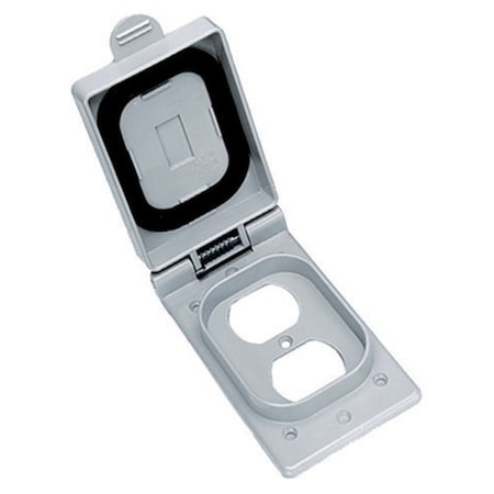 Hubbell Wiring Device-Kellems Dplx Plate, 1 Gang, Thermoplastic CWP8CR