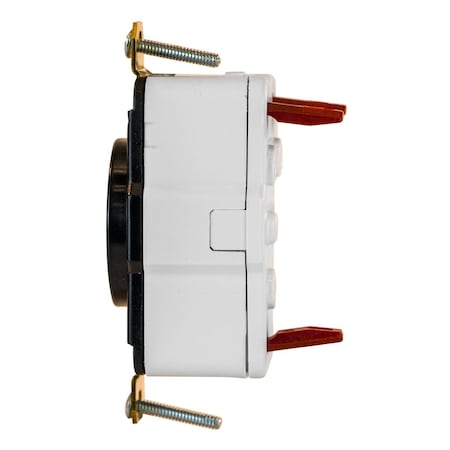 Hubbell Wiring Device-Kellems Locking Receptacle, L6-30R, 30 A, 250V AC, Single Phase, 2 Pole, Flush Mount, Black HBL2620ST