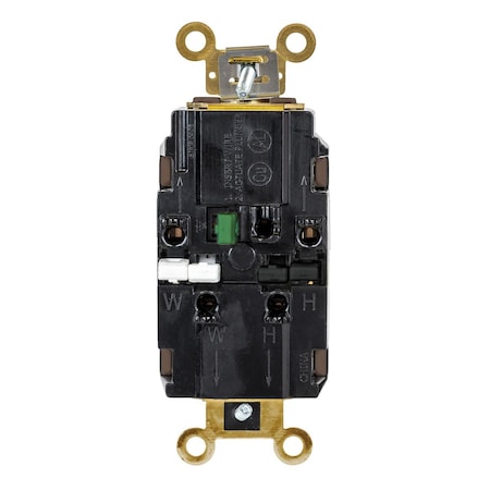 Hubbell Wiring Device-Kellems Straight Blade Receptacle, 5-20R, 20 A, 125V AC, 2 Pole, 3 Wire, Surface Mount, Grounded HBL5362STTR