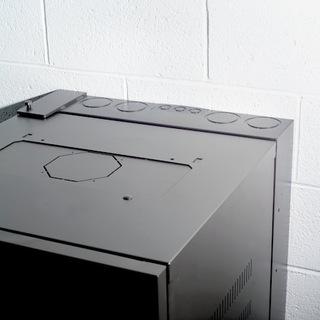 Hubbell Premise Wiring Cabinet, 36in H, 20 in D, 19 Rack Units, Blk HSQ36