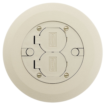 Hubbell Wiring Device-Kellems Electrical Box Cover, Round, Non-Metallic PFBCIA