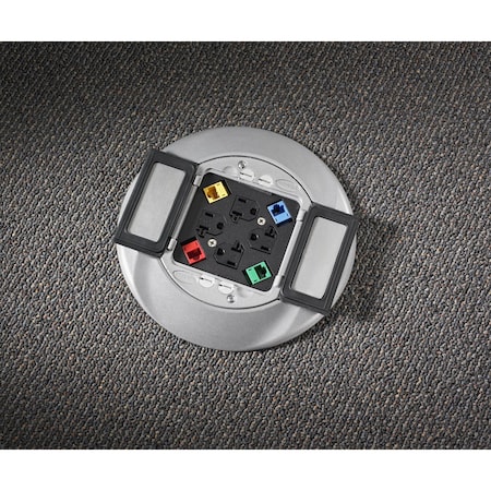 Hubbell Wiring Device-Kellems Floor Sub-Plate, Floor Box Type, 4 Gang, Aluminum S1SP4X4