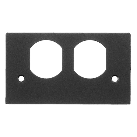 Hubbell Wiring Device-Kellems Duplex Receptacle Opening, Aluminum, Black SS2309DBKA