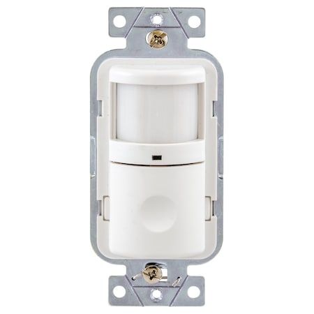 Hubbell Wiring Device-Kellems Wall Mount Sensor, Occupancy, Vacancy, Hard Wired, White, 1,200 sq ft, Fluorescent, LED WS2000NW