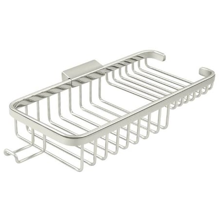 Deltana Wire Basket, 10" Rect/Com With Hook Bright Nickel WBR1051HU14