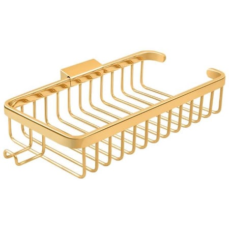 Deltana Wire Basket, 10" Rect With Hook Lifetime Brass WBR1052HCR003
