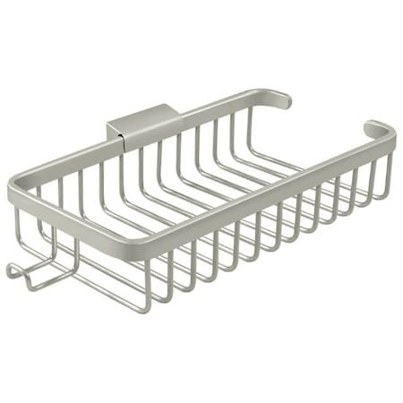 Deltana Wire Basket, 10" Rect With Hook Satin Nickel WBR1052HU15
