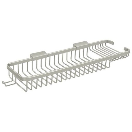 Deltana Wire Basket, 17-1/2" Rect/Com With Hook Satin Nickel WBR1850HU15