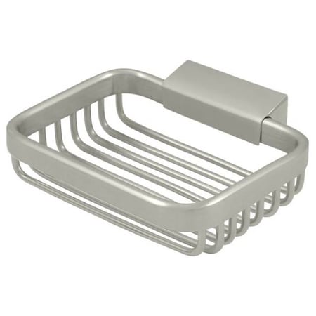 Deltana Wire Basket, 4-1/2" Rectangular Soap Holder Satin Nickel WBR4535U15