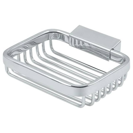 Deltana Wire Basket, 4-1/2" Rectangular Soap Holder Bright Chrome WBR4535U26