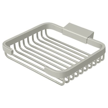 Deltana Wire Basket, 6" Rectangular Soap Holder Satin Nickel WBR6050U15