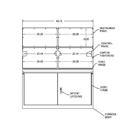 Wiegmann 3 Point Latch with Padlock Handle Electrical Enclosures, 50 in H, 23 in D, 60 in W, 12 WC1460BD
