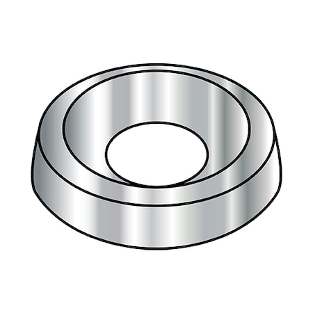 Zoro Select Countersunk Washer, Fits Bolt Size 5/16" , Stainless Steel Plain Finish, 1500 PK 31WC188