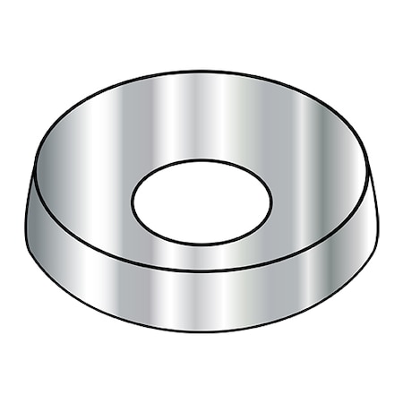 Zoro Select Countersunk Washer, Fits Bolt Size M8 , 18-8 Stainless Steel Plain Finish, 500 PK M8WCA2