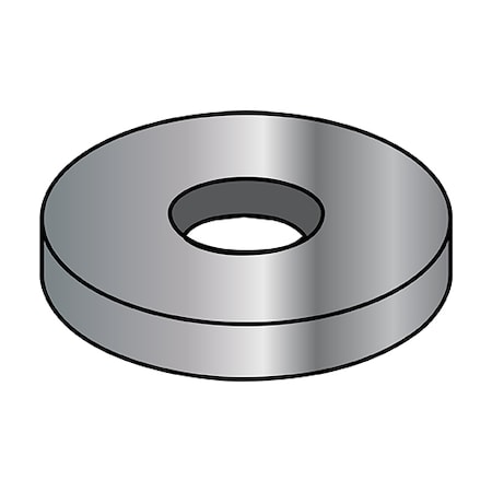 Zoro Select Flat Washer, For Screw Size 1" , Steel Galvanized Finish, 25000 PK 100WDOCG
