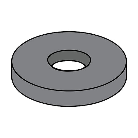 Zoro Select Flat Washer, For Screw Size 1" , Steel Plain Finish, 25000 PK 100WDOC
