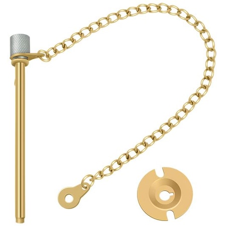 Deltana Window Door Pin 3" Lifetime Brass WDP30CR003