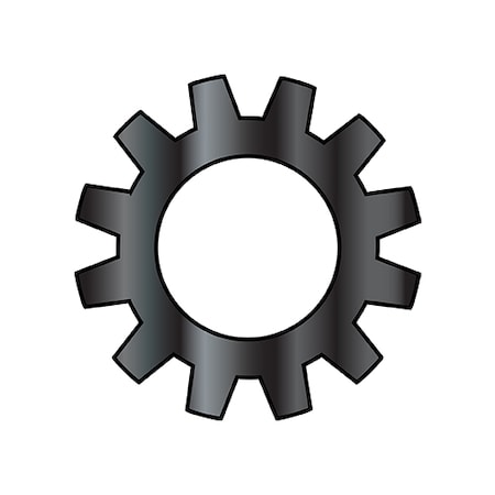 Zoro Select External Tooth Lock Washer, For Screw Size 5/16 in 18-8 Stainless Steel, Black Oxide Finish 31WE188B