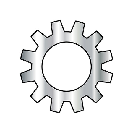 Zoro Select External Tooth Lock Washer, For Screw Size 5/8 in 18-8 Stainless Steel, Plain Finish, 1000 PK 62WE188
