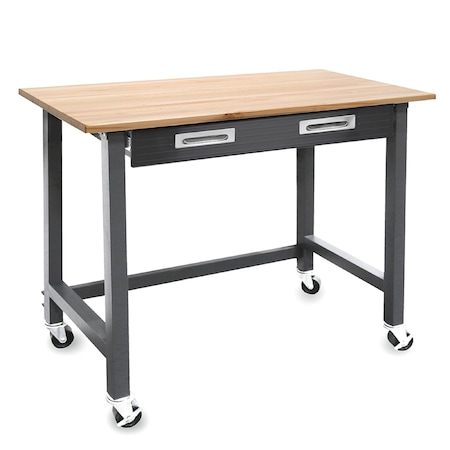 Seville Classics Wood Top Workbench, Satin WEB484