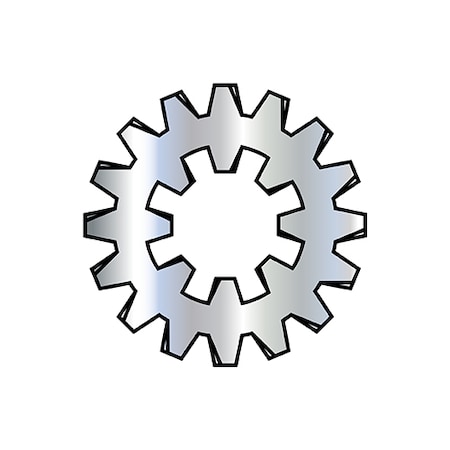 Zoro Select Internal/External Tooth Lock Washer, For Screw Size #6 Spring Steel, Zinc Plated Finish, 10000 PK 06WEI