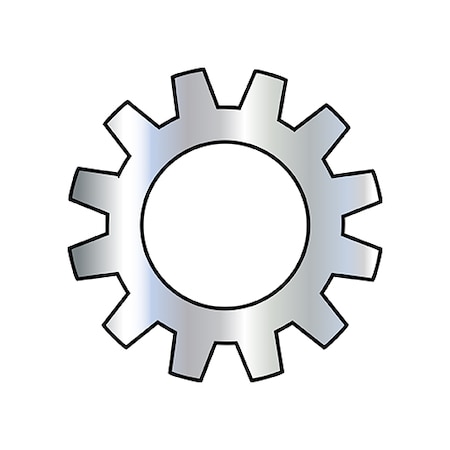 Zoro Select External Tooth Lock Washer, For Screw Size 5/8 in Spring Steel, Zinc Plated Finish, 2000 PK 62WE