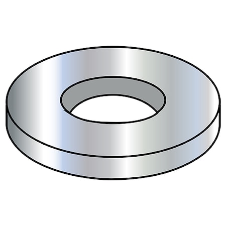 Zoro Select Flat Washer, For Screw Size 3" , Steel Zinc Plated Finish, 10000 PK 03WFBN